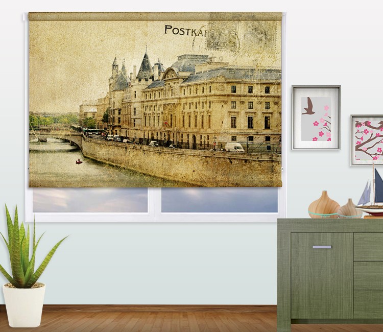 Ρόλερ Μερικής Συσκότισης VI0021 Vintage-Καρτ ποστάλ, ποταμός Σηκουάνας Παρίσι